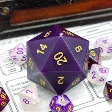 Dark Purple DnD Dice Candle: Goodberry w/ D20 inside